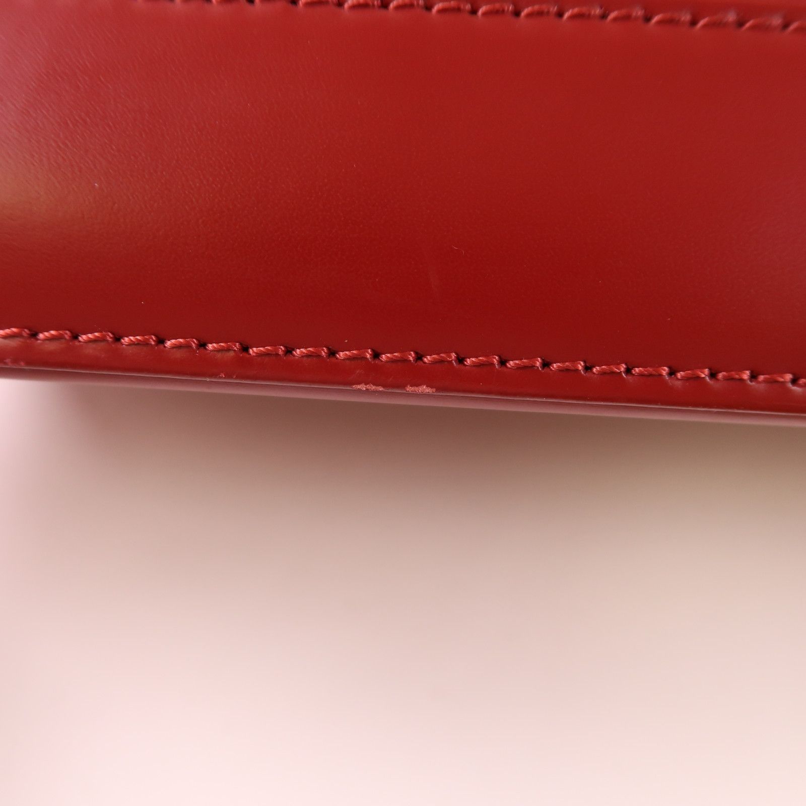 Louis Vuitton Epi Alma Pm Silver-back Handbag Red Handbag M 40490