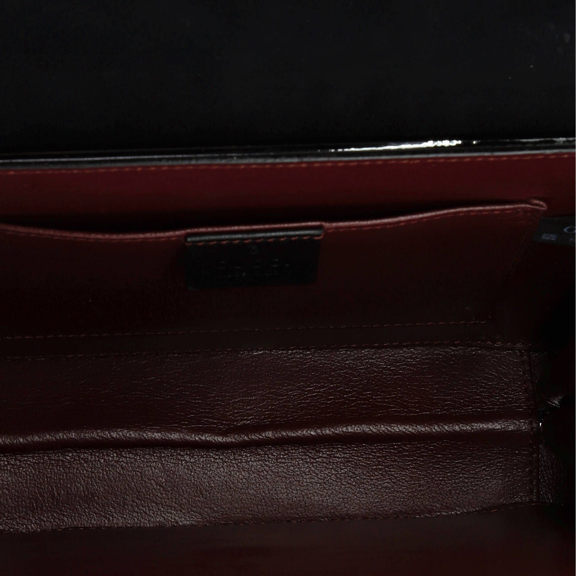 Gucci Sylvie 1969 Top Handle Bag Patent Mini