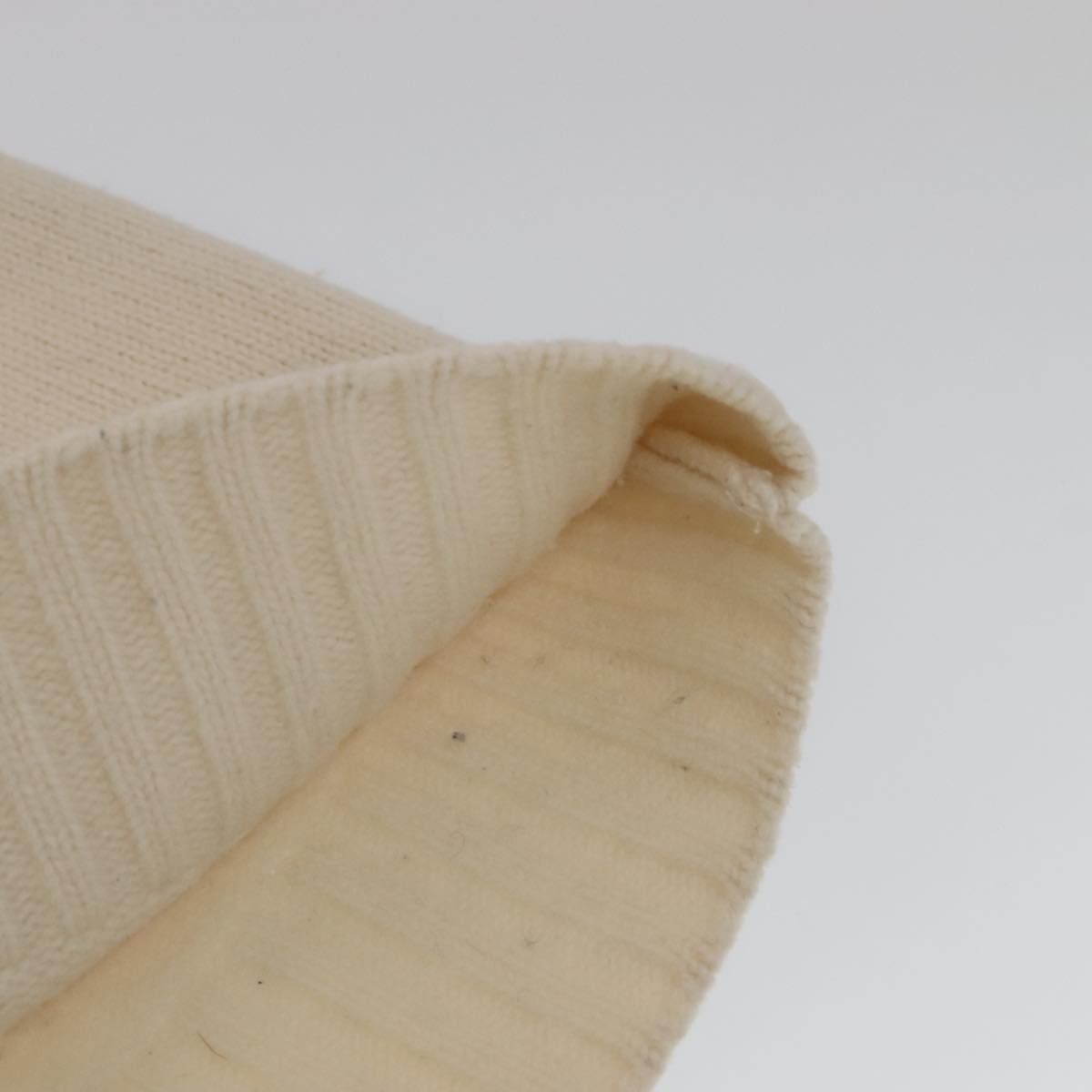 Chanel Turtleneck Wool Beige Cc Auth