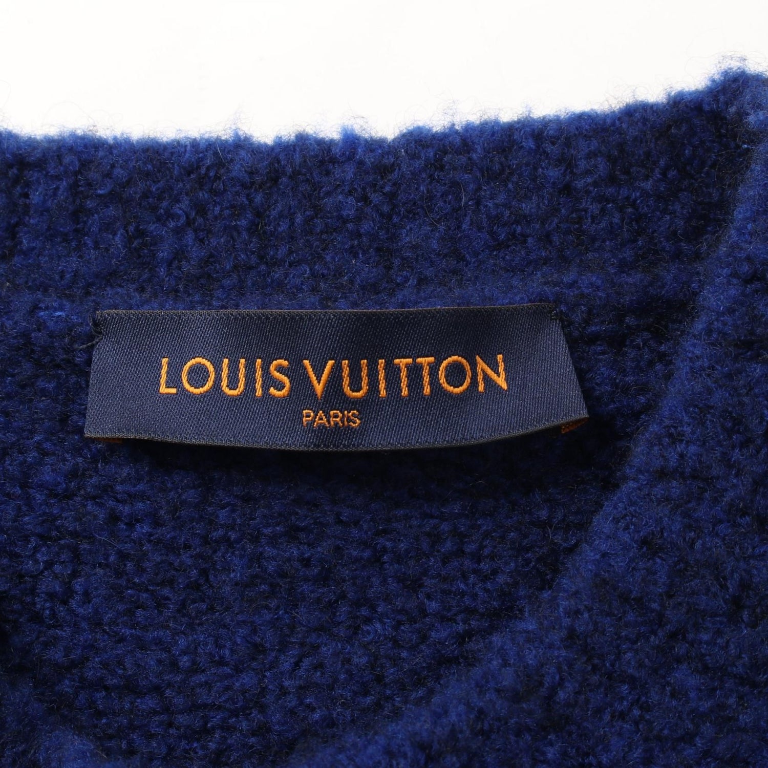 Louis Vuitton Lv Intarsia Knitwear Rm 202m Vss Hjn 18w Wool Yak Blue Mens L