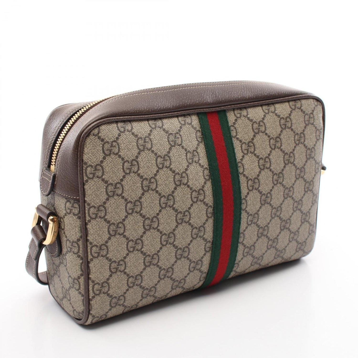 Gucci Ophidia Gg Supreme Small Shoulder Bag Beige Multicolor Pvc Coated Canvas 517080