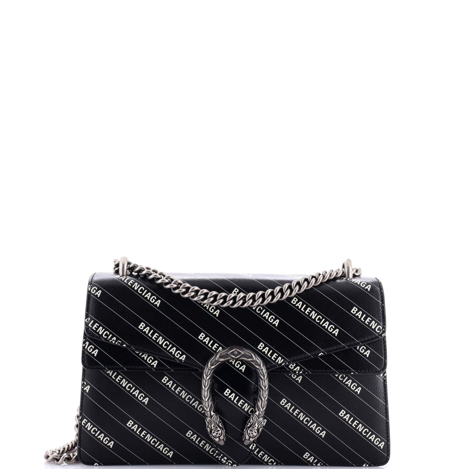 Gucci X Balenciaga The Hacker Project Dionysus Bag Logo Printed Leather Small