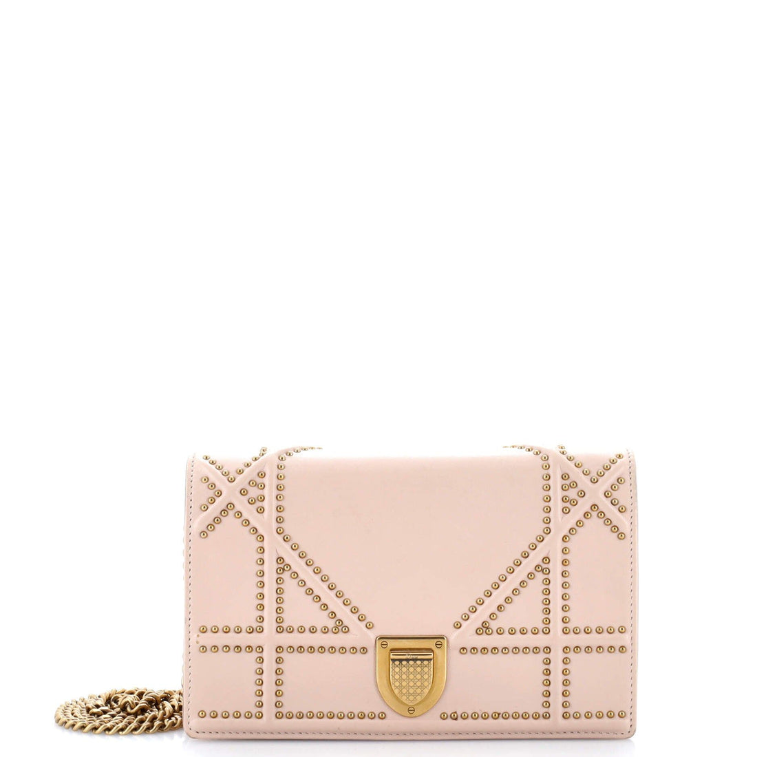 Christian Dior Diorama Wallet On Chain Studded Leather