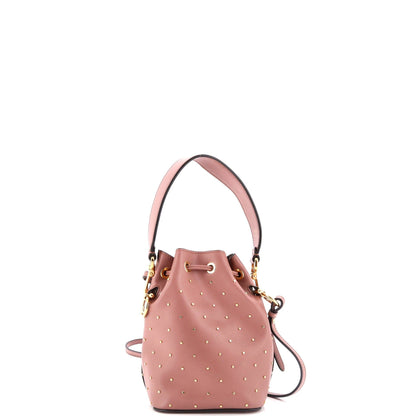 Fendi Mon Tresor Bucket Bag Studded Leather Mini
