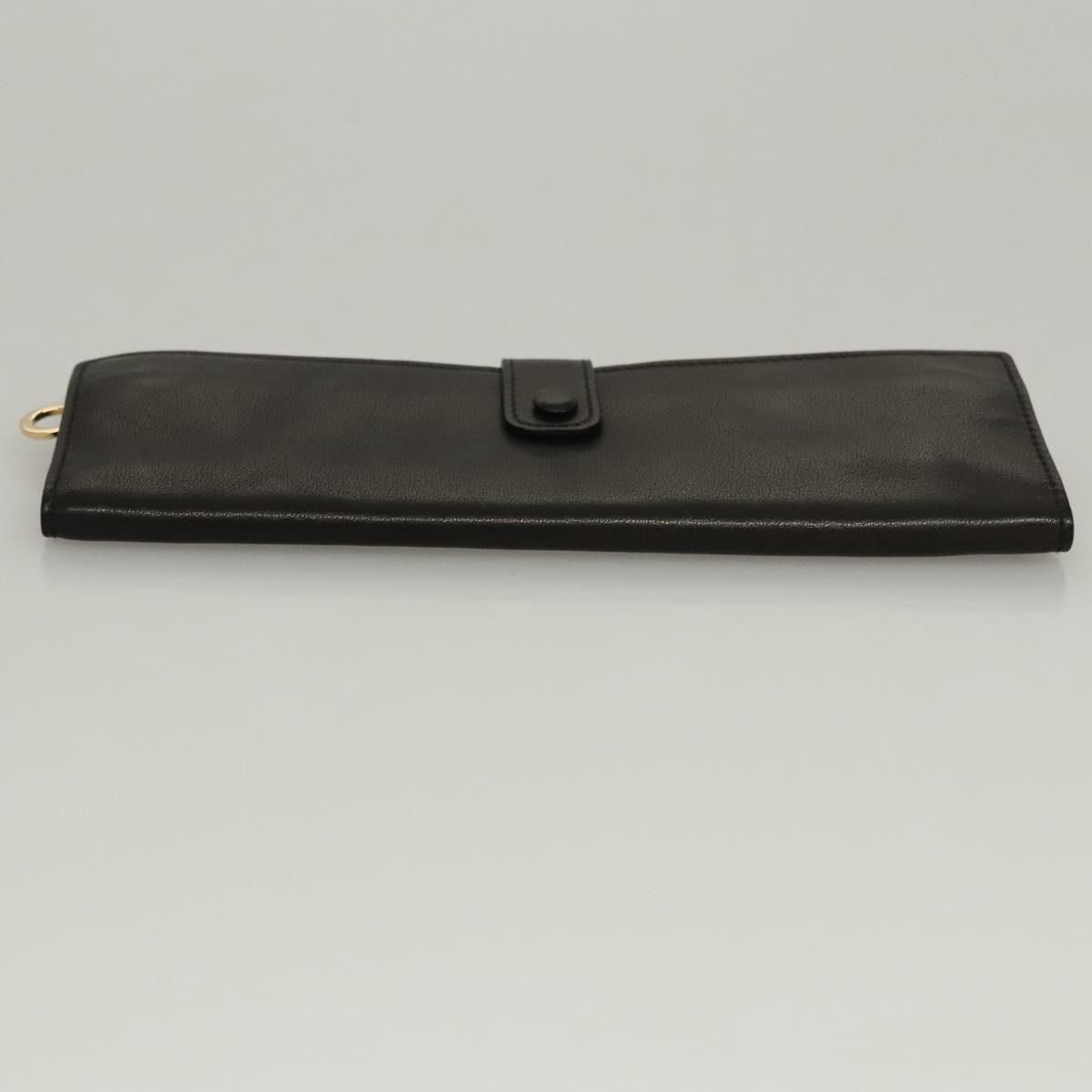 Bottega Veneta Pouch Leather Black Auth