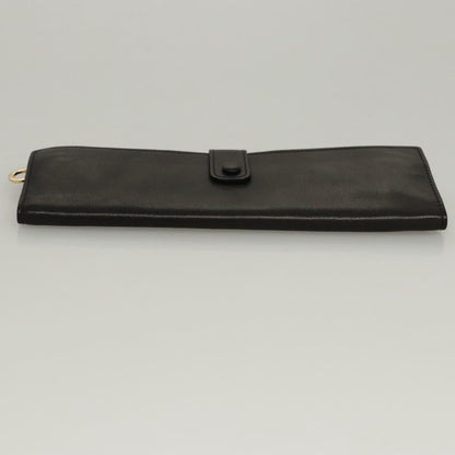 Bottega Veneta Pouch Leather Black Auth