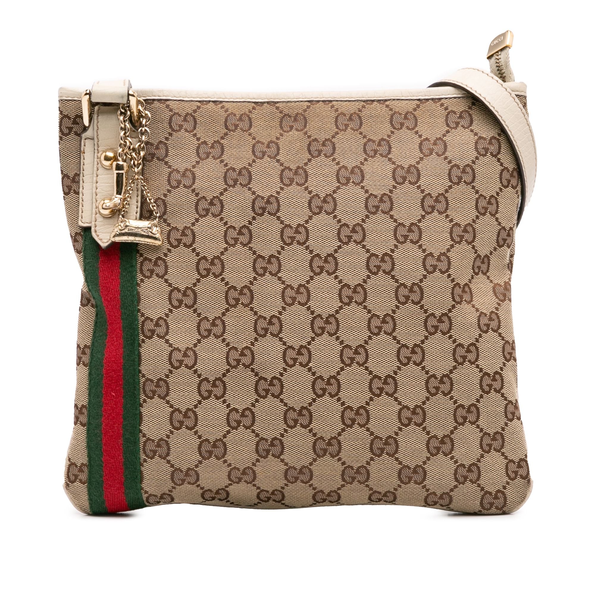 Gucci GG Canvas Jolicoeur Crossbody Brown