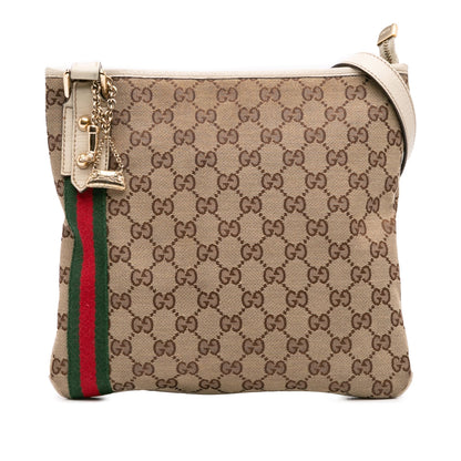 Gucci GG Canvas Jolicoeur Crossbody Brown