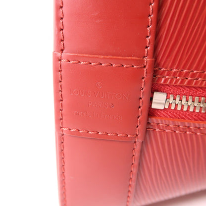 Louis Vuitton Epi Alma Pm Silver-back Handbag Red Handbag M 40490