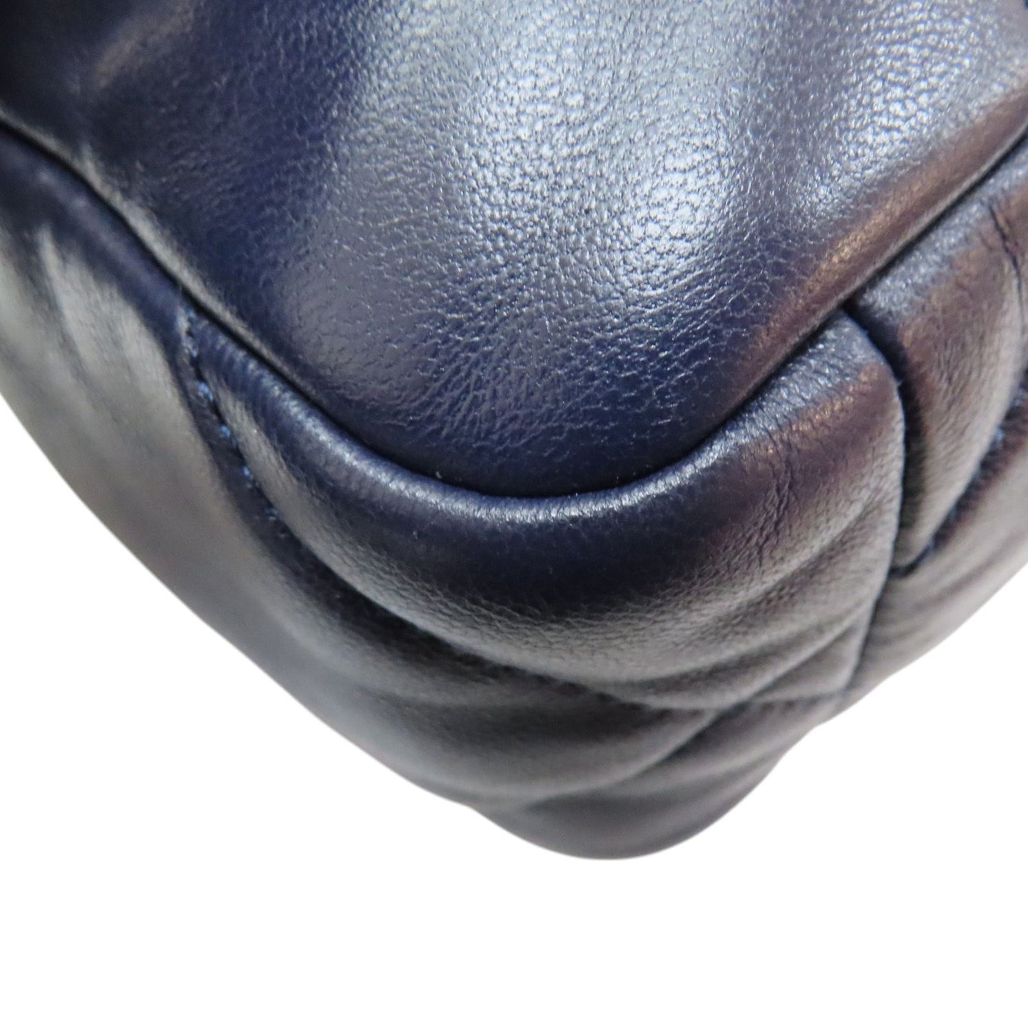 Chanel Matelasse 19 Chain Shoulder Bag Lambskin Blue As 1160