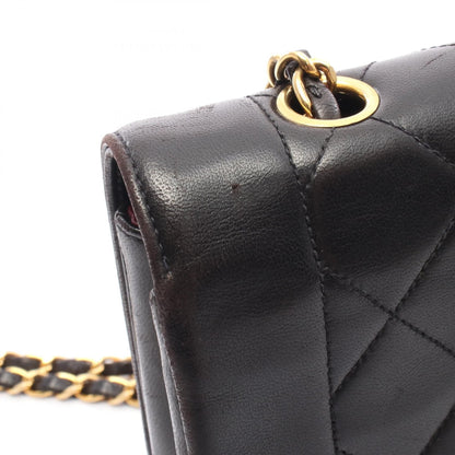 Chanel Black Matelasse Diana Flap Shoulder Bag Lambskin (sheep Leather) A 01165