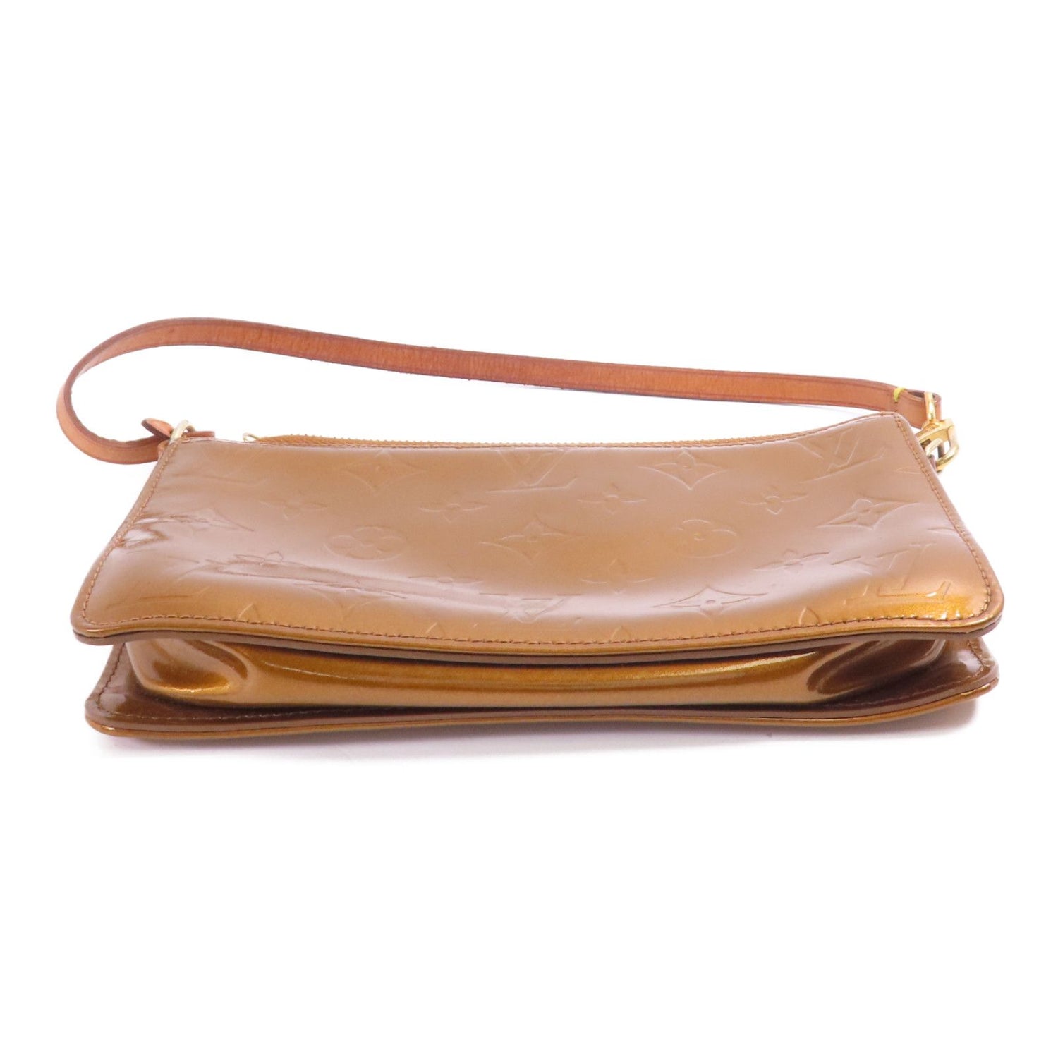 Louis Vuitton Vernis Monogram Venis Lexington Accessory Pouch Gold Handbag M 91010