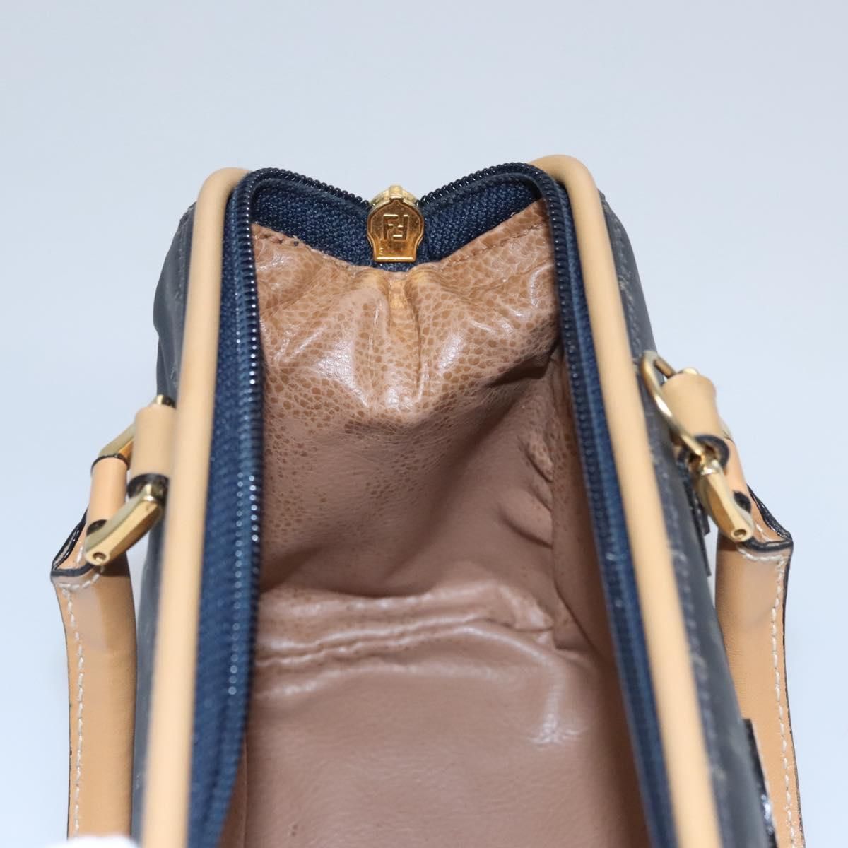Fendi Hand Bag Pvc Canvas 2way Black Auth