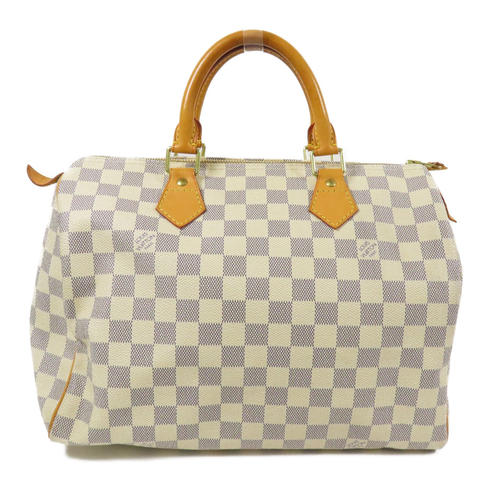 Louis Vuitton Speedy 30 Gold Handmade Bag White Handbag