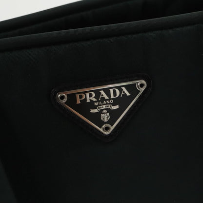 Prada Hand Bag Nylon Green Silver Auth
