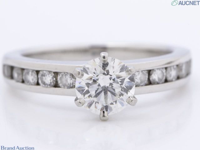 Tiffany &amp; Co. Channel Set Solitaire Ring 0.78ct