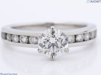 Tiffany &amp; Co. Channel Set Solitaire Ring 0.78ct