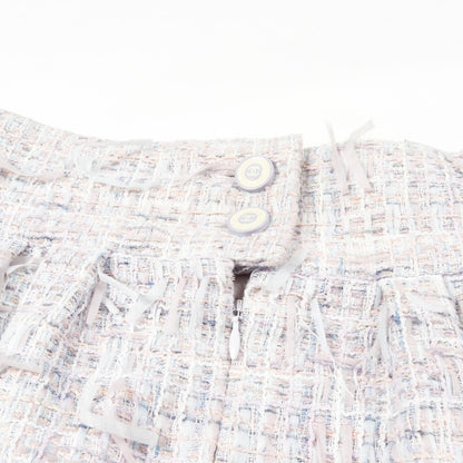 Chanel Purple Multicolor Coco Mark Button Skirt Fabric P 58340
