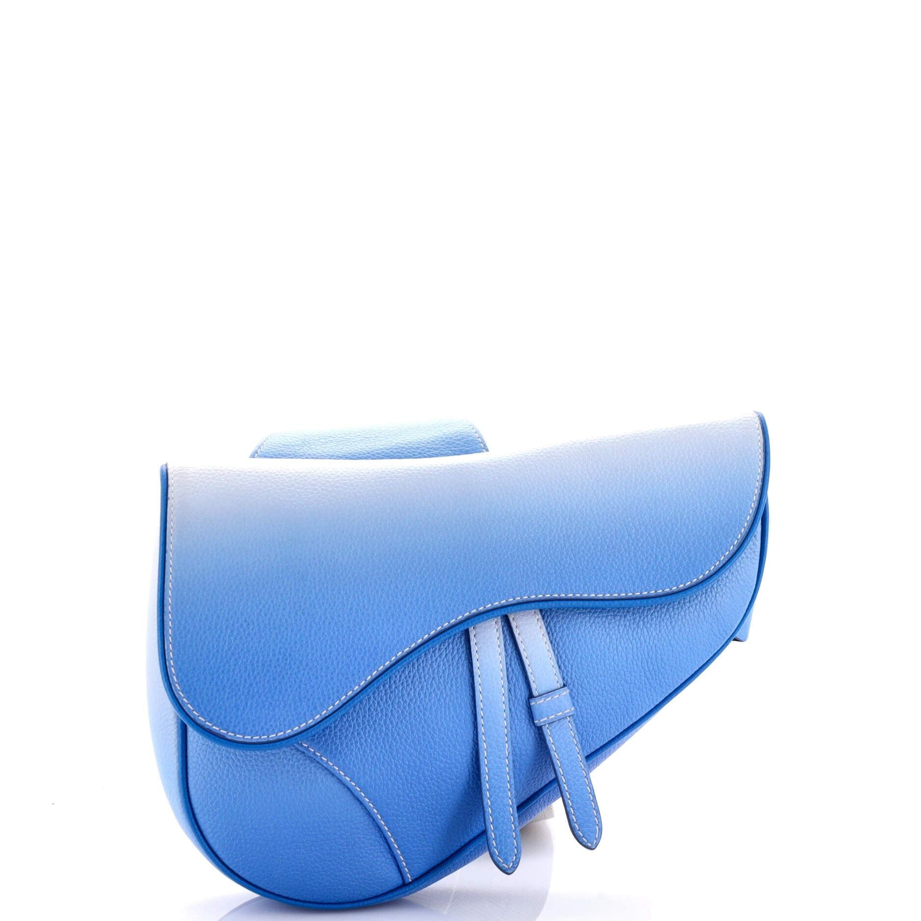 Christian Dior Saddle Crossbody Bag Leather Maxi