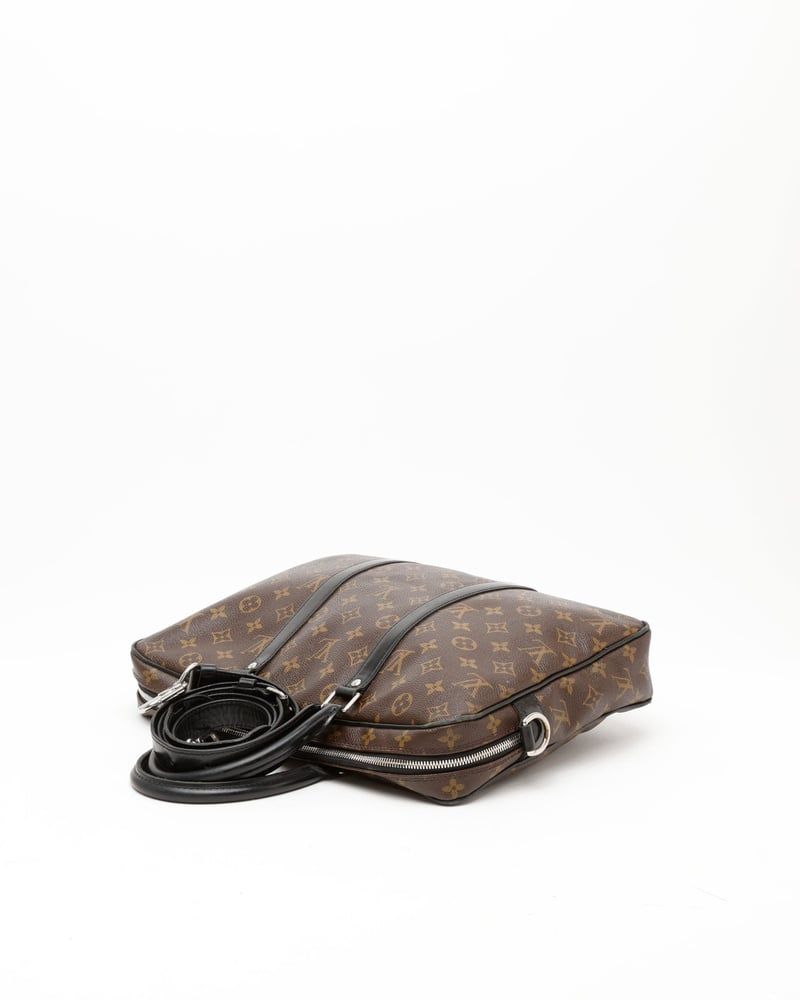 Louis Vuitton Porte Documents Voyage Monogram Macassar Briefcase