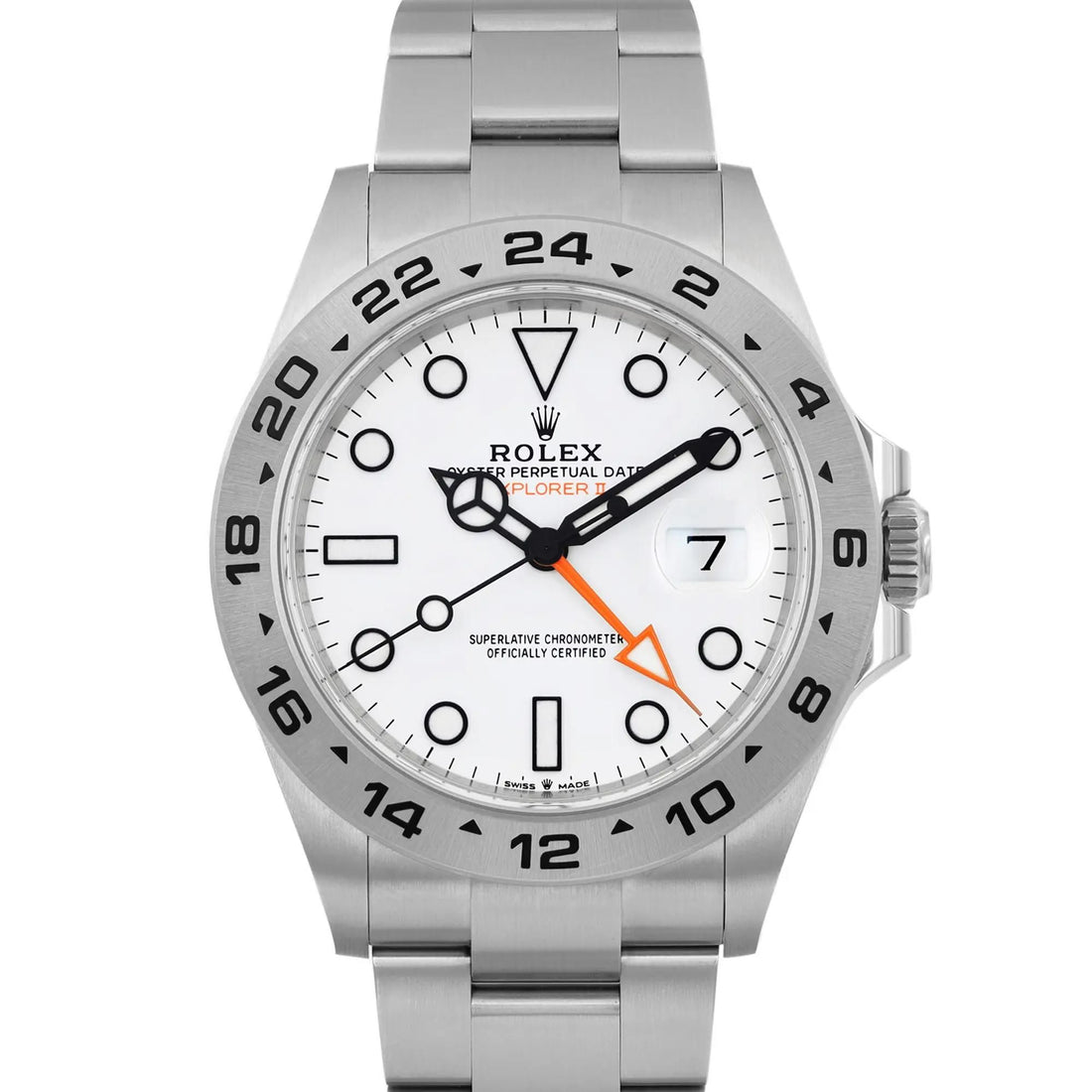 Rolex Explorer II GMT 42mm Steel White Dial Automatic Oyster Mens Watch 226570