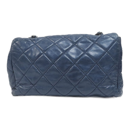 Chanel Blue Cowhide Leather Chain Shoulder Shoulder Back Bag Indigo S