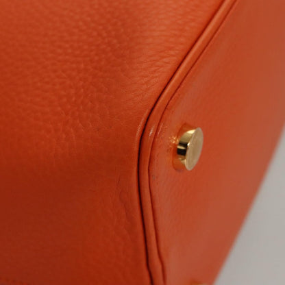 Louis Vuitton Suhari Lockit Pm Hand Bag Taurillon Leather Orange Lv Auth
