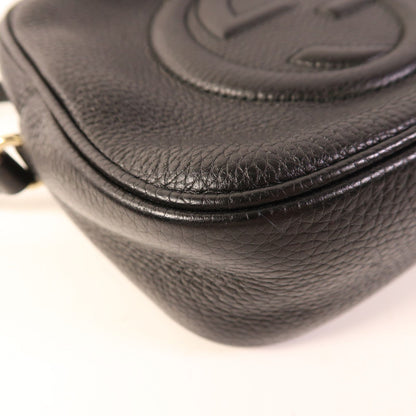 Gucci Cowhide Leather Shoulder Bag Black Calfskin (cowhide) 308364