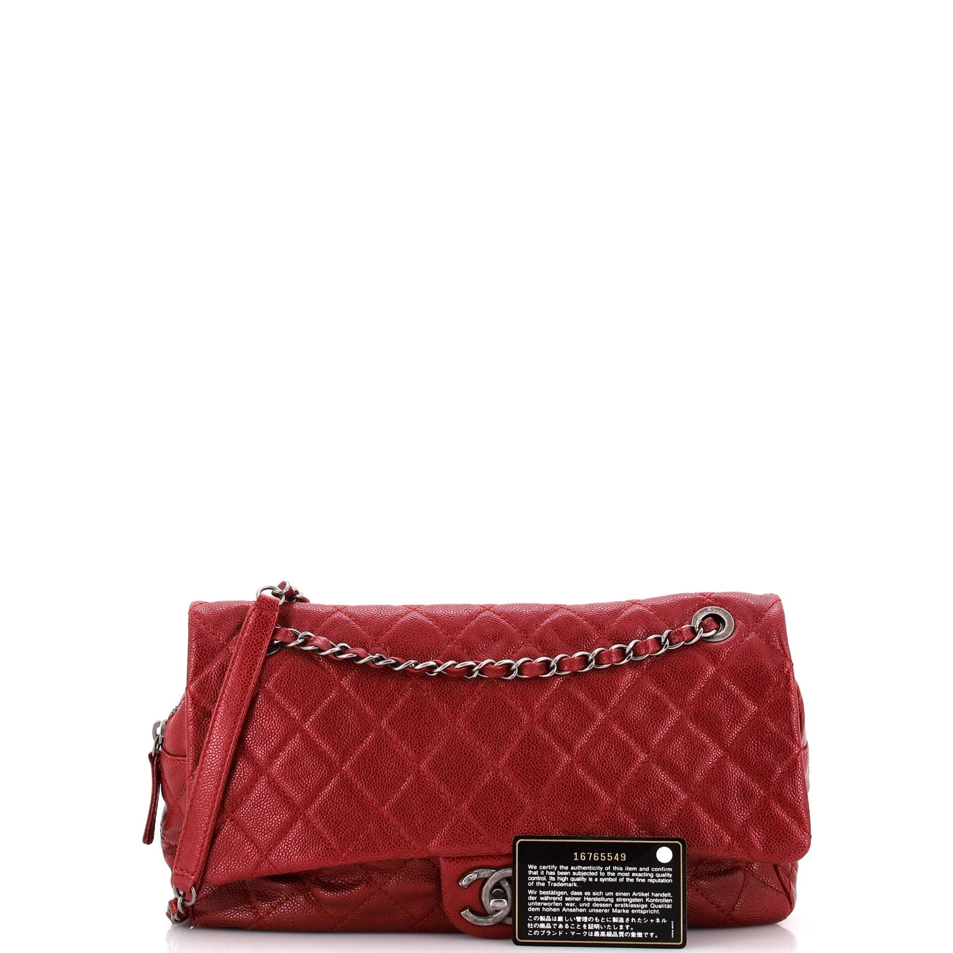 Chanel Easy Flap Bag Quilted Caviar Jumbo