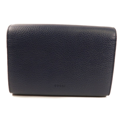 Gucci Dionysus Cowhide Leather Shoulder Bag Black Blue Calfskin (cowhide) 401231
