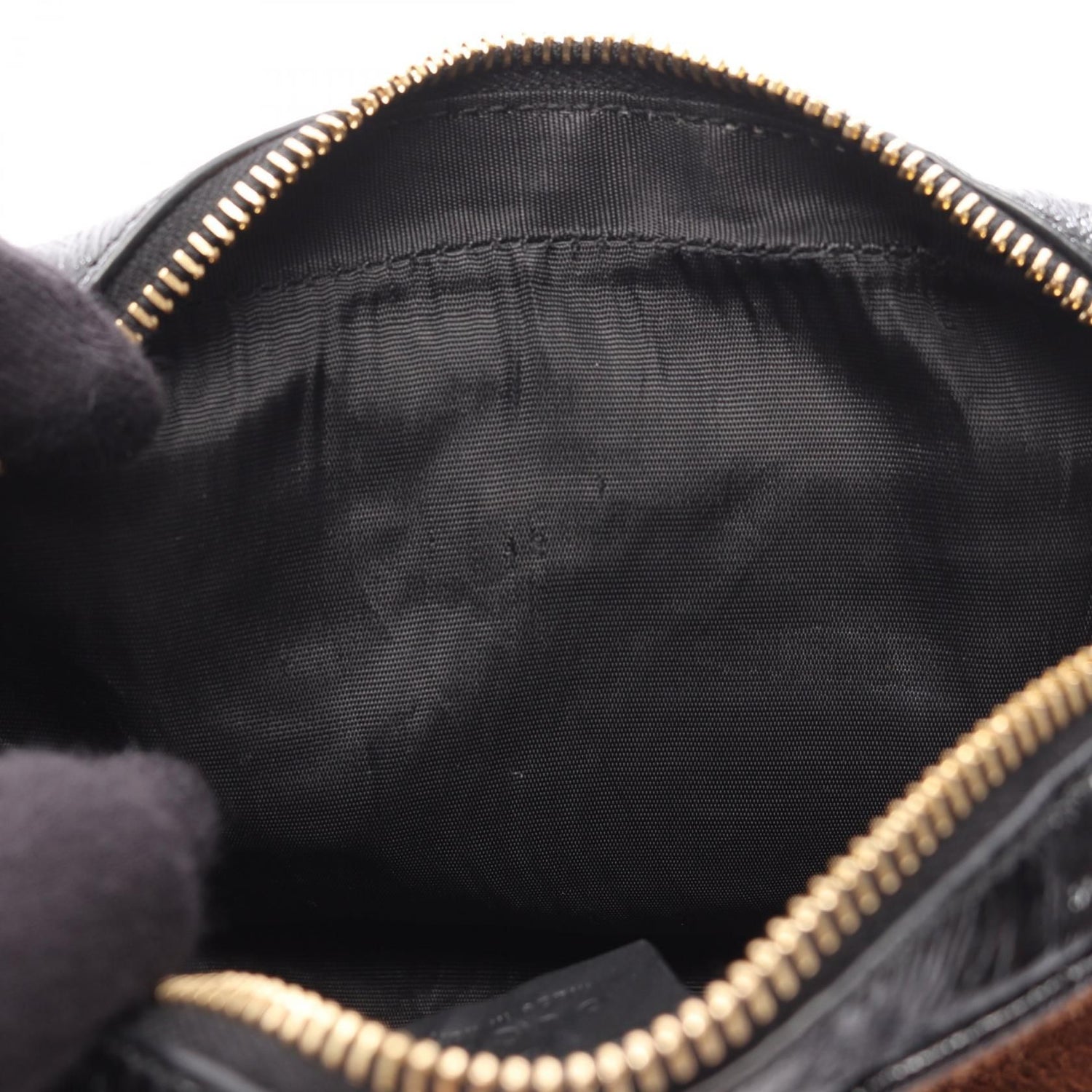 Gucci Ophidia Sherry Line Shoulder Bag Brown Black Multicolor Suede Patent Leather 573321