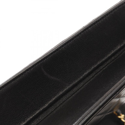 Chanel Matelasse Single Flap Chain Shoulder Bag Lambskin Black Ghw