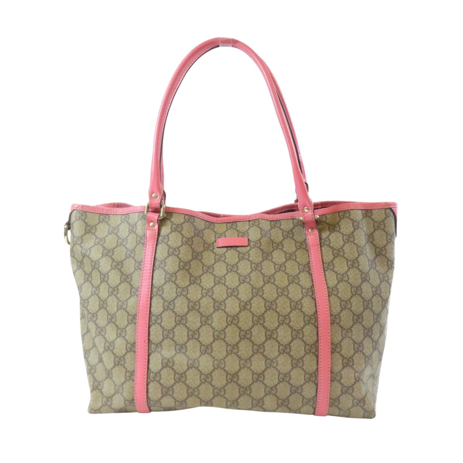 Gucci Gg Supreme Tote Bag Pvc Canvas Brown 197953
