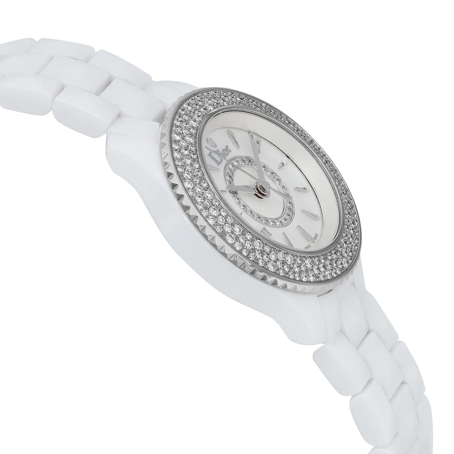Christian Dior VIII Hi Tech Ceramic MOP Dial Quartz Ladies Watch CD1221E4C001