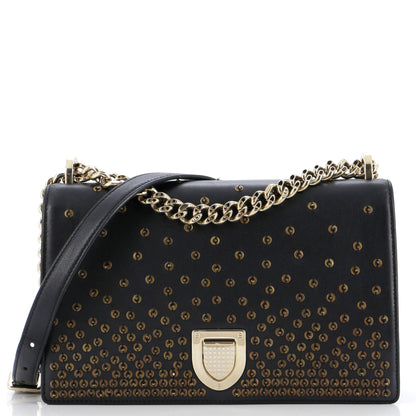 Christian Dior Diorama Flap Bag Sequin Embellished Lambskin Medium