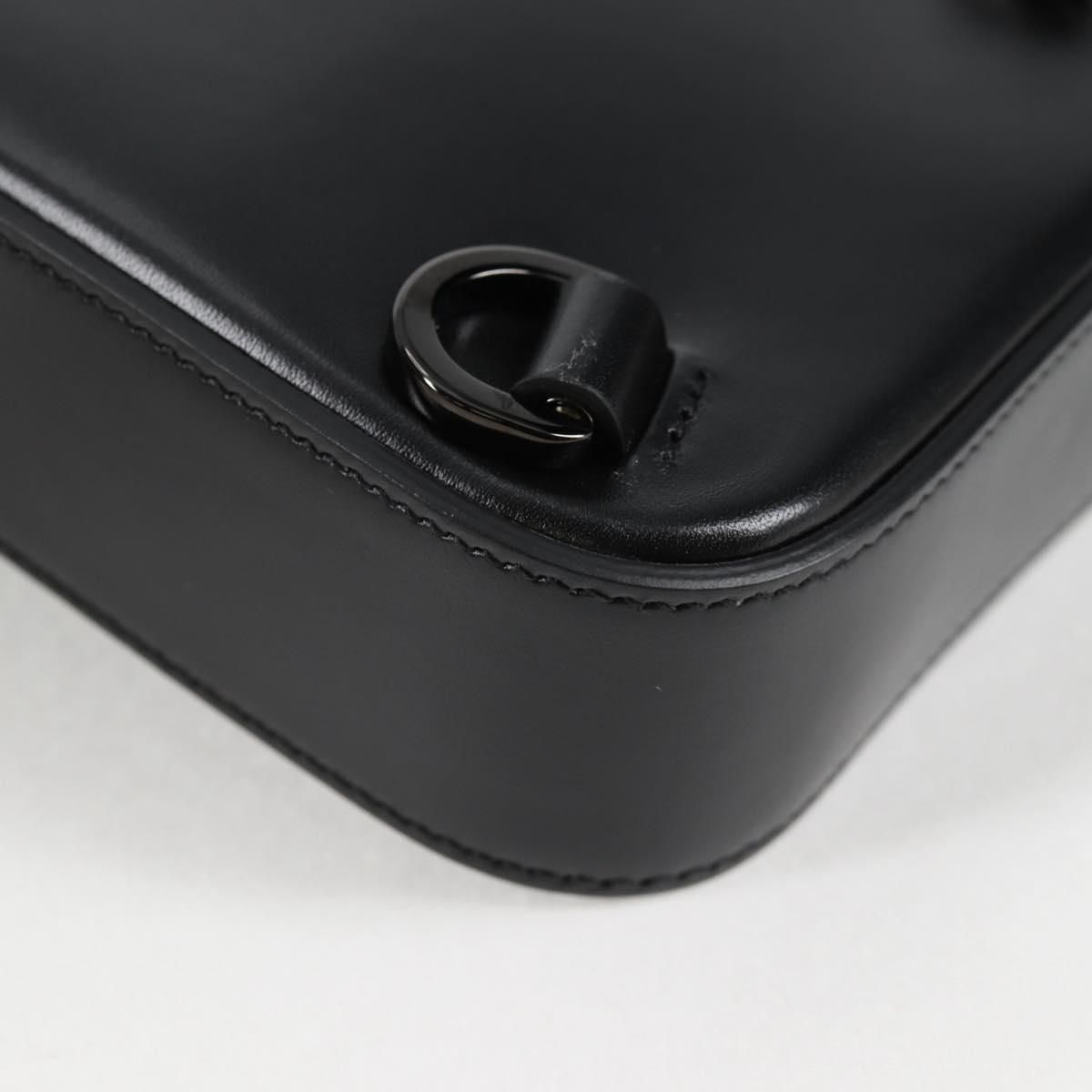 Gucci Calfskin Mini Bamboo Top Handle 3 Way Shoulder Bag Black