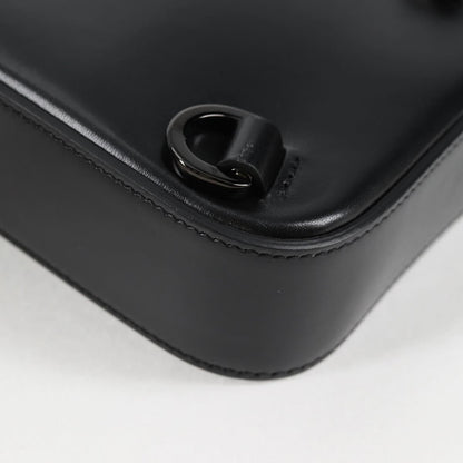 Gucci Calfskin Mini Bamboo Top Handle 3 Way Shoulder Bag Black