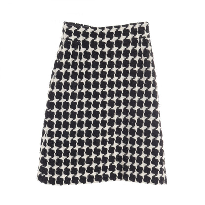 Chanel Black White Skirt Wool Nylon P 31691v 21813