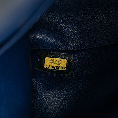 Chanel Medium Classic Caviar Double Flap Blue