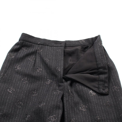 Chanel Black Coco Mark Pants Wool P 78024v 69462