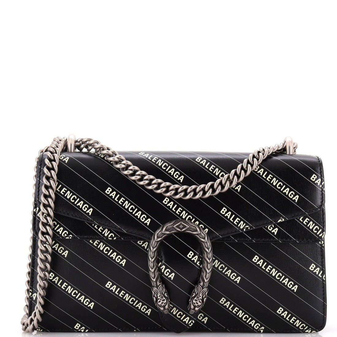 Gucci X Balenciaga The Hacker Project Dionysus Bag Logo Printed Leather Small