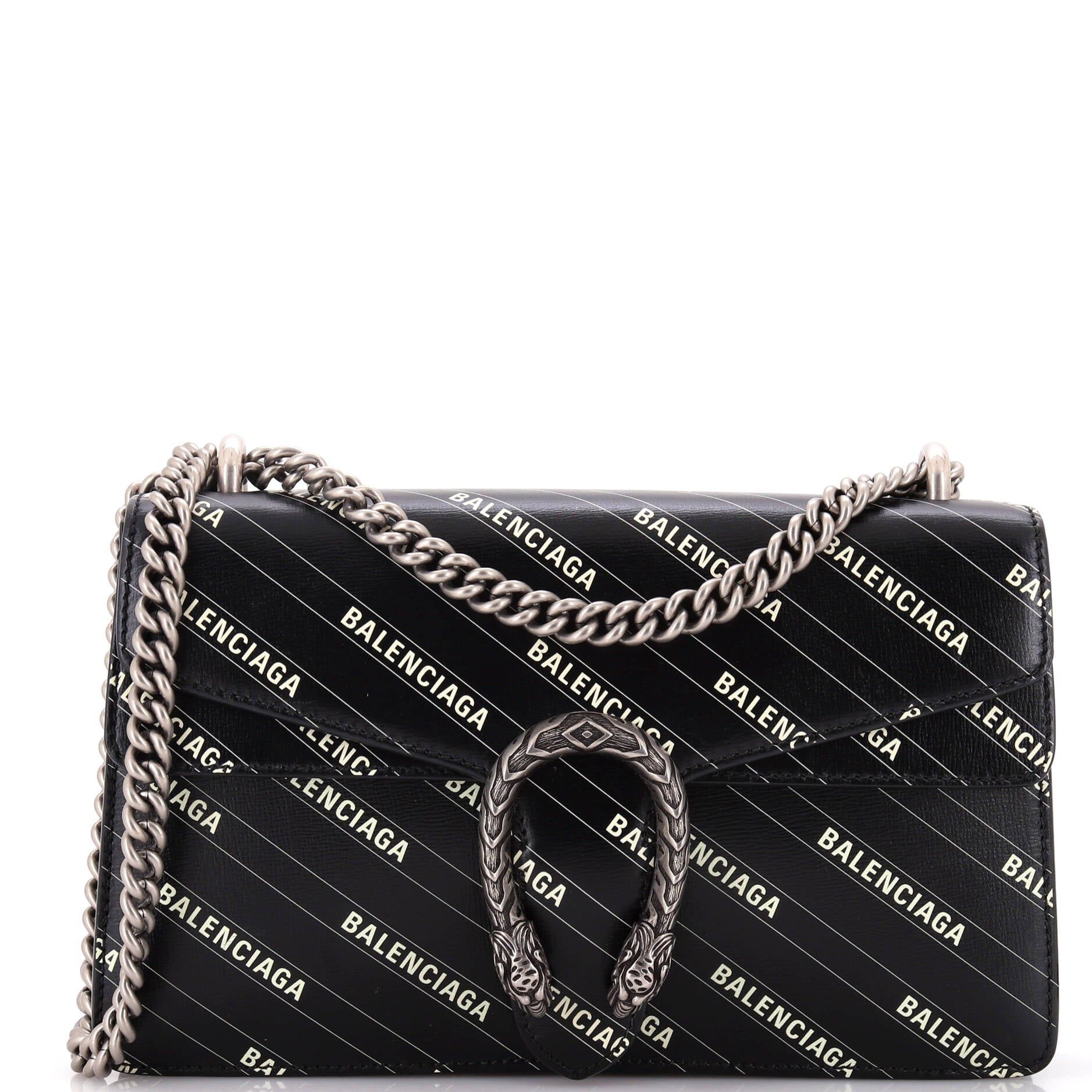 Gucci X Balenciaga The Hacker Project Dionysus Bag Logo Printed Leather Small