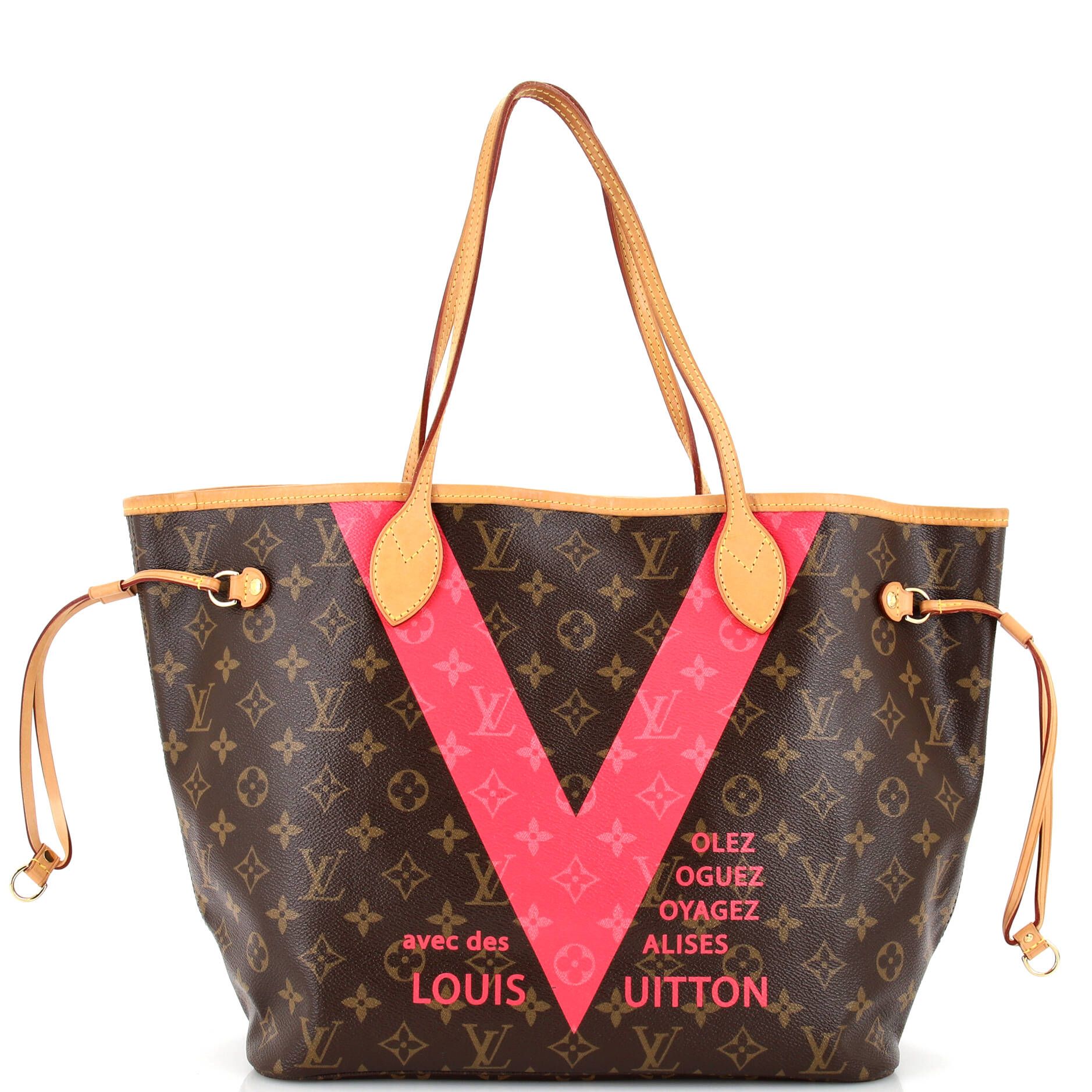 Louis Vuitton Neverfull Nm Tote Limited Edition Cities V Monogram Canvas Mm