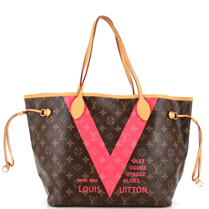 Louis Vuitton Neverfull Nm Tote Limited Edition Cities V Monogram Canvas Mm