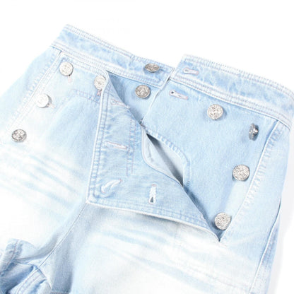 Chanel Blue Denim Pants Cotton P 76229v 68736