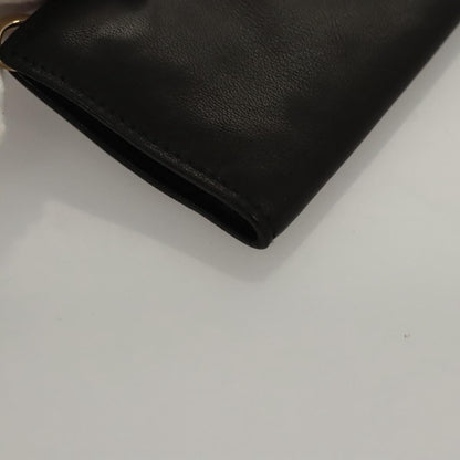 Bottega Veneta Pouch Leather Black Auth