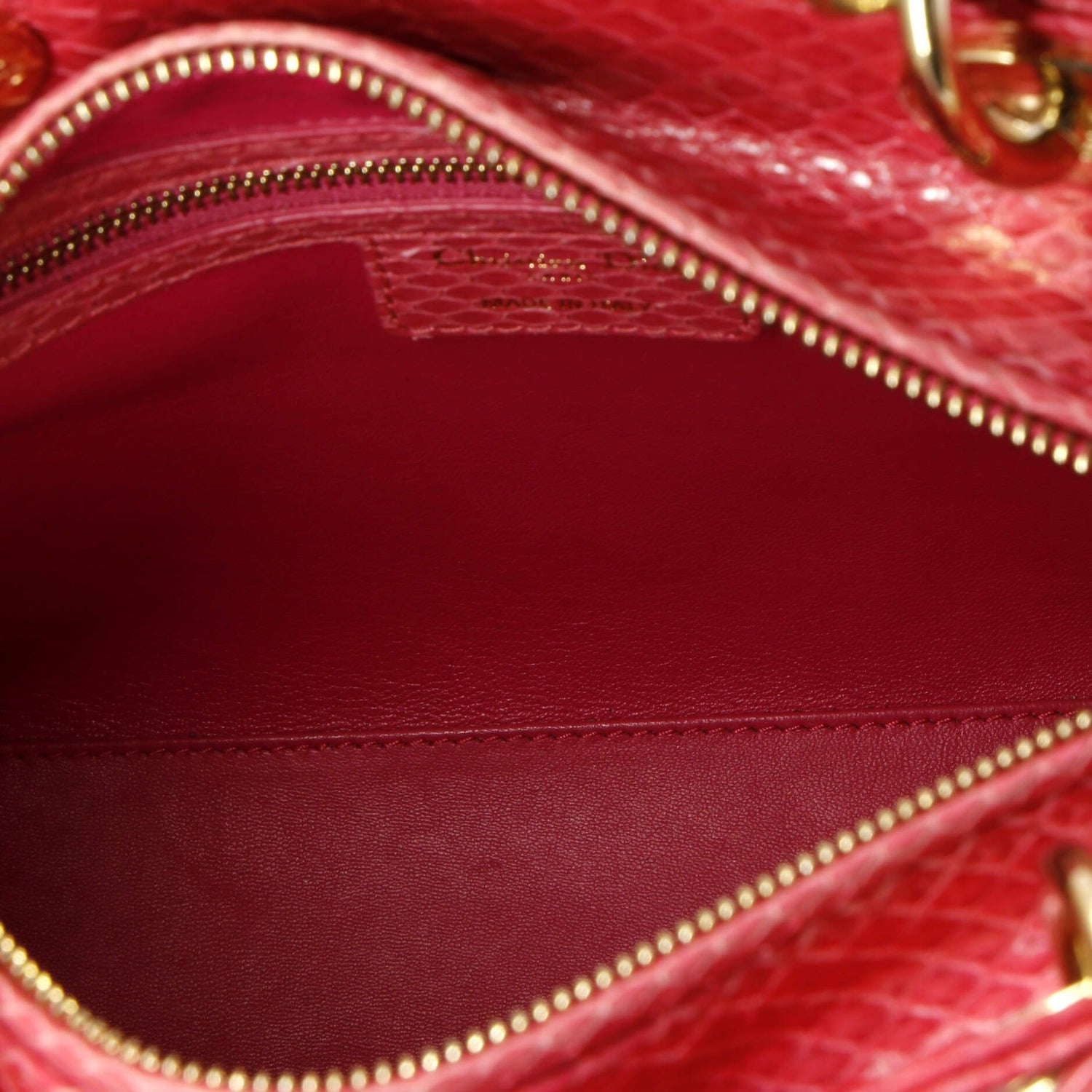 Christian Dior Lady Dior Bag Python Medium