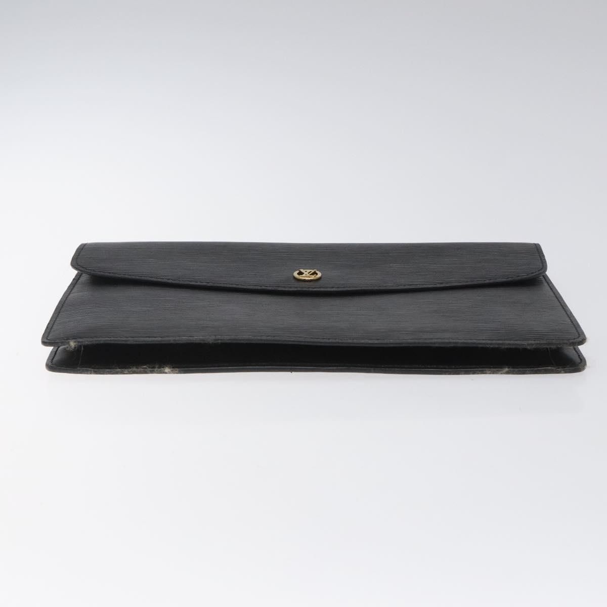Louis Vuitton Epi Montaigne 27 Clutch Bag Black M 52652 Lv Auth