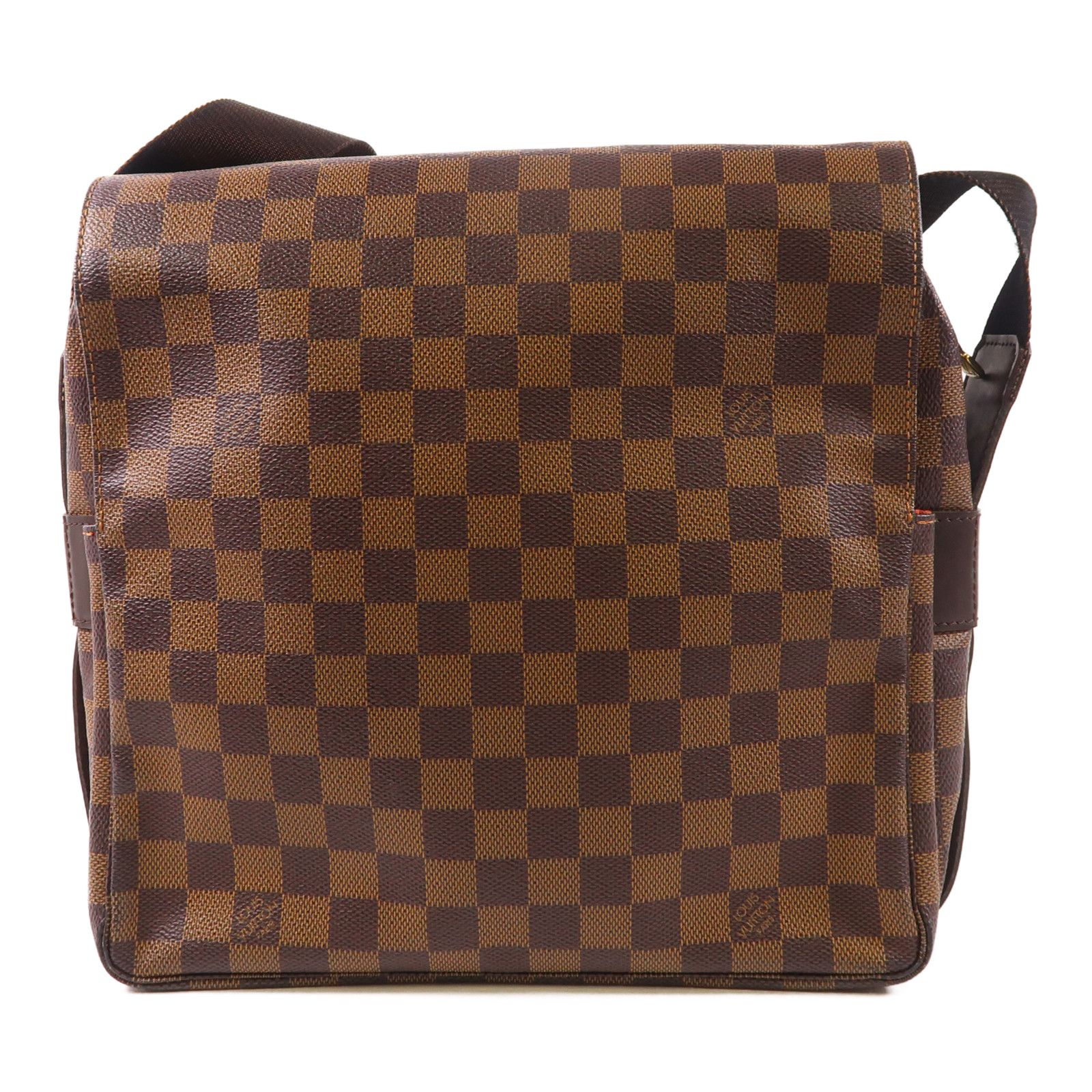 Louis Vuitton Damier Naviglio Gold Shoulder Bag Brown Shoulder Bag N 45255