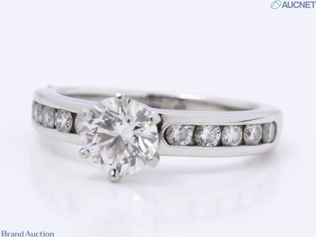 Tiffany &amp; Co. Channel Set Solitaire Ring 0.78ct